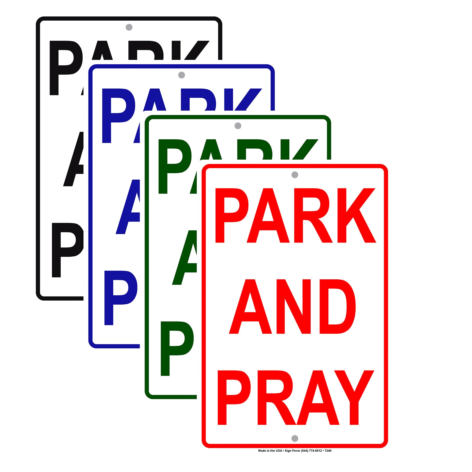 Park And Pray! Church Parking Only Street Road Aluminum Metal Sign Plate