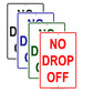 No Drop Off Parking Lot Aluminum Metal Sign Plate