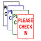 Please Check In Notice Alert Policy Aluminum Metal Sign Plate