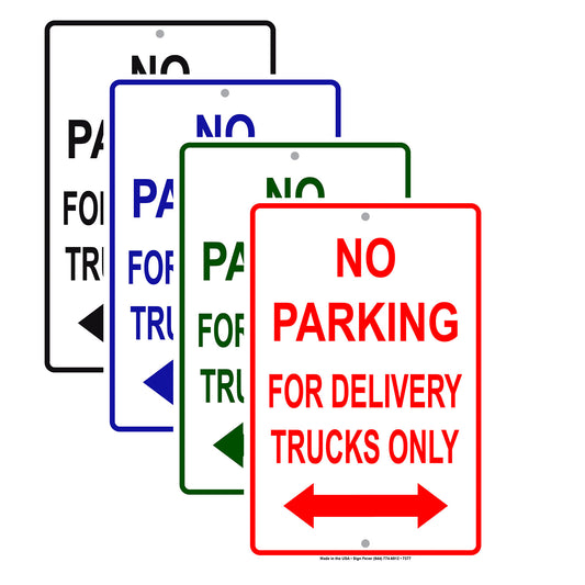 No Parking For Delivery Trucks Only Aluminum Metal Sign Plate