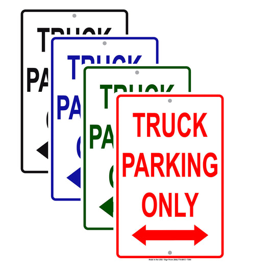 Truck Parking Only Reserved Parking Aluminum Metal Sign Plate