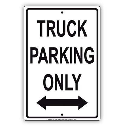 Truck Parking Only Reserved Parking Aluminum Metal Sign Plate