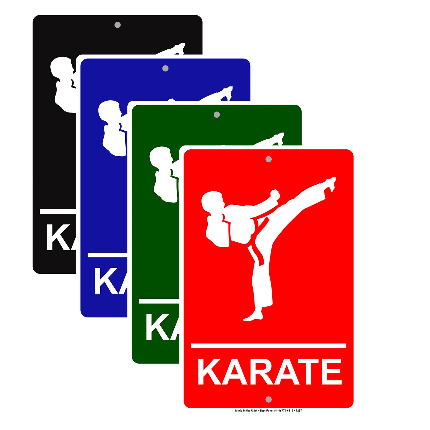 Karate Martial Arts Kung Fu Training Club Aluminum Metal Sign Plate