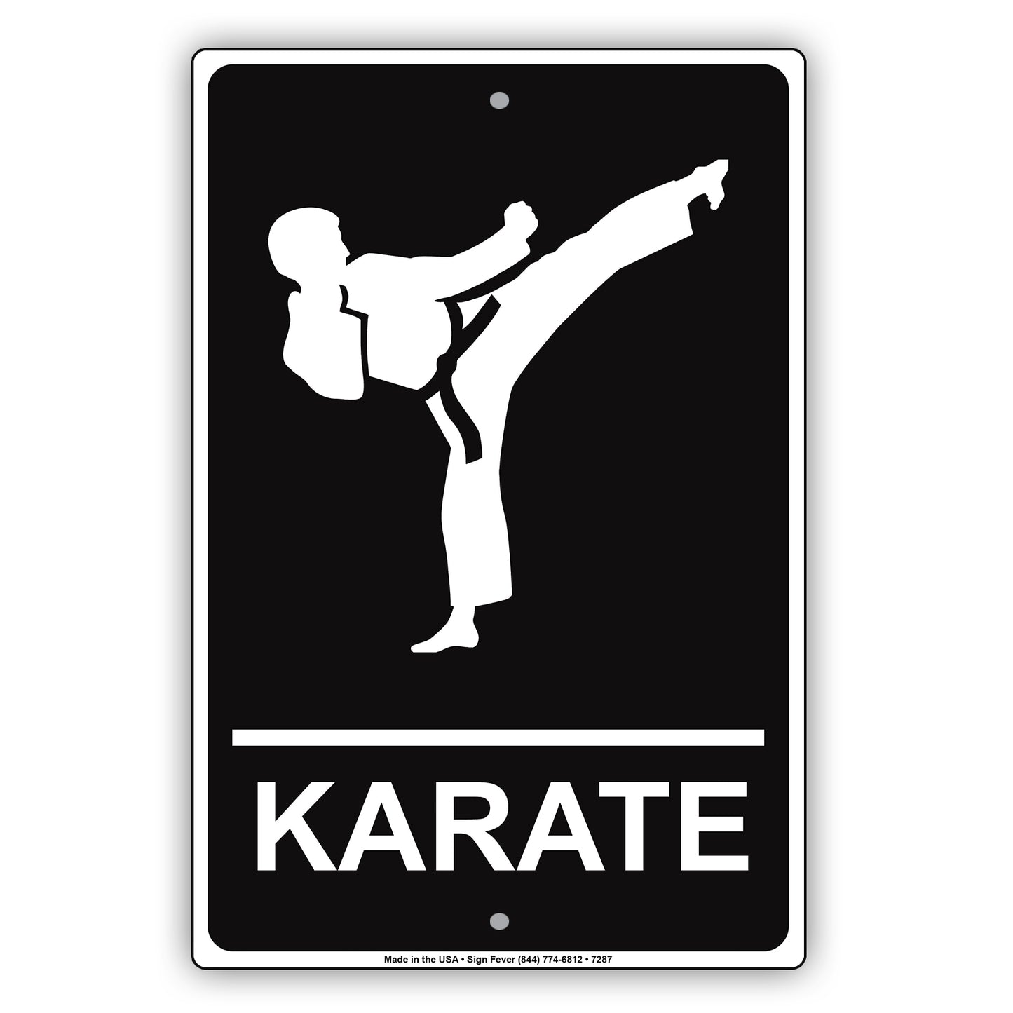 Karate Martial Arts Kung Fu Training Club Aluminum Metal Sign Plate