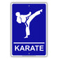 Karate Martial Arts Kung Fu Training Club Aluminum Metal Sign Plate