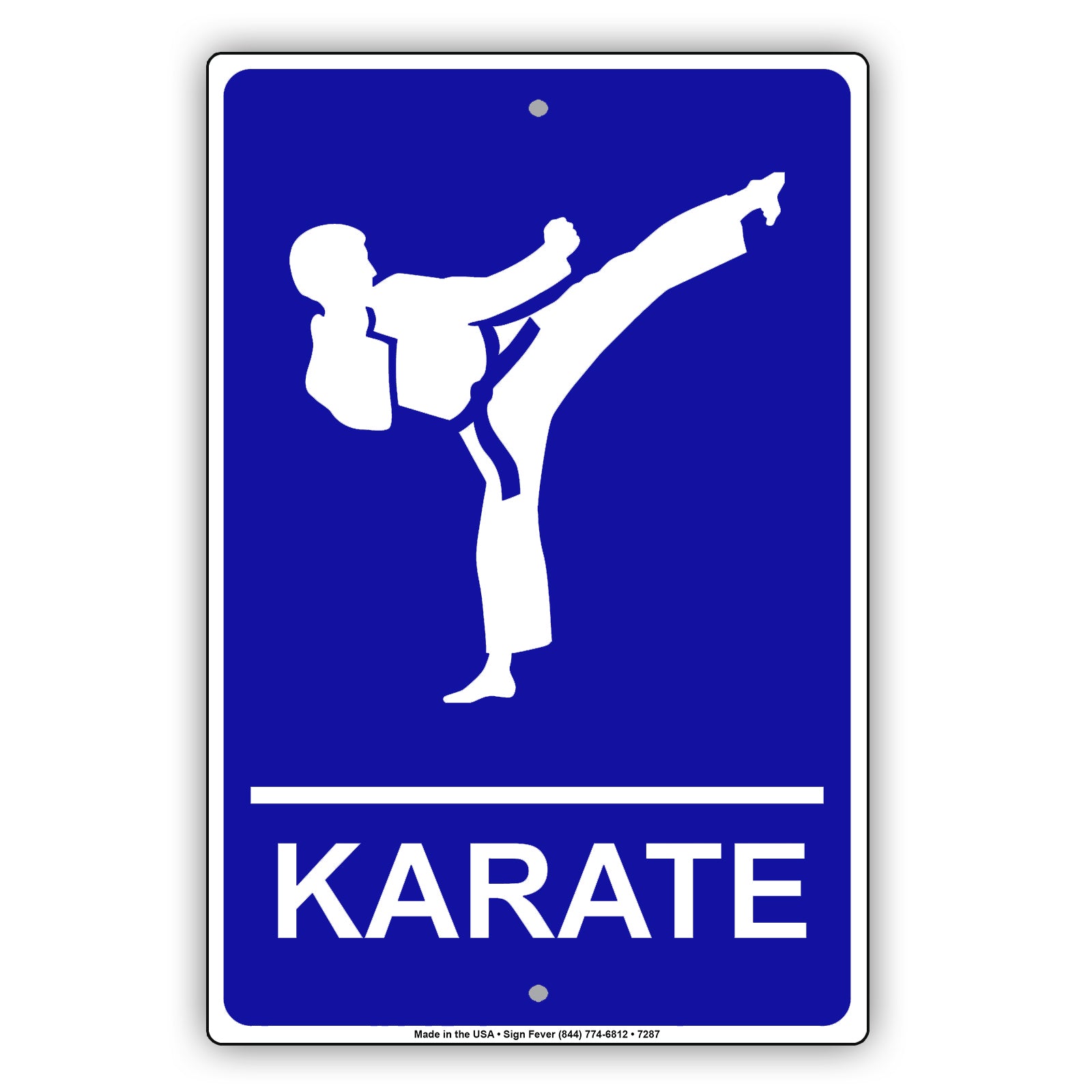 Karate Martial Arts Kung Fu Training Club Aluminum Metal Sign Plate