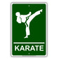 Karate Martial Arts Kung Fu Training Club Aluminum Metal Sign Plate