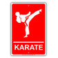 Karate Martial Arts Kung Fu Training Club Aluminum Metal Sign Plate