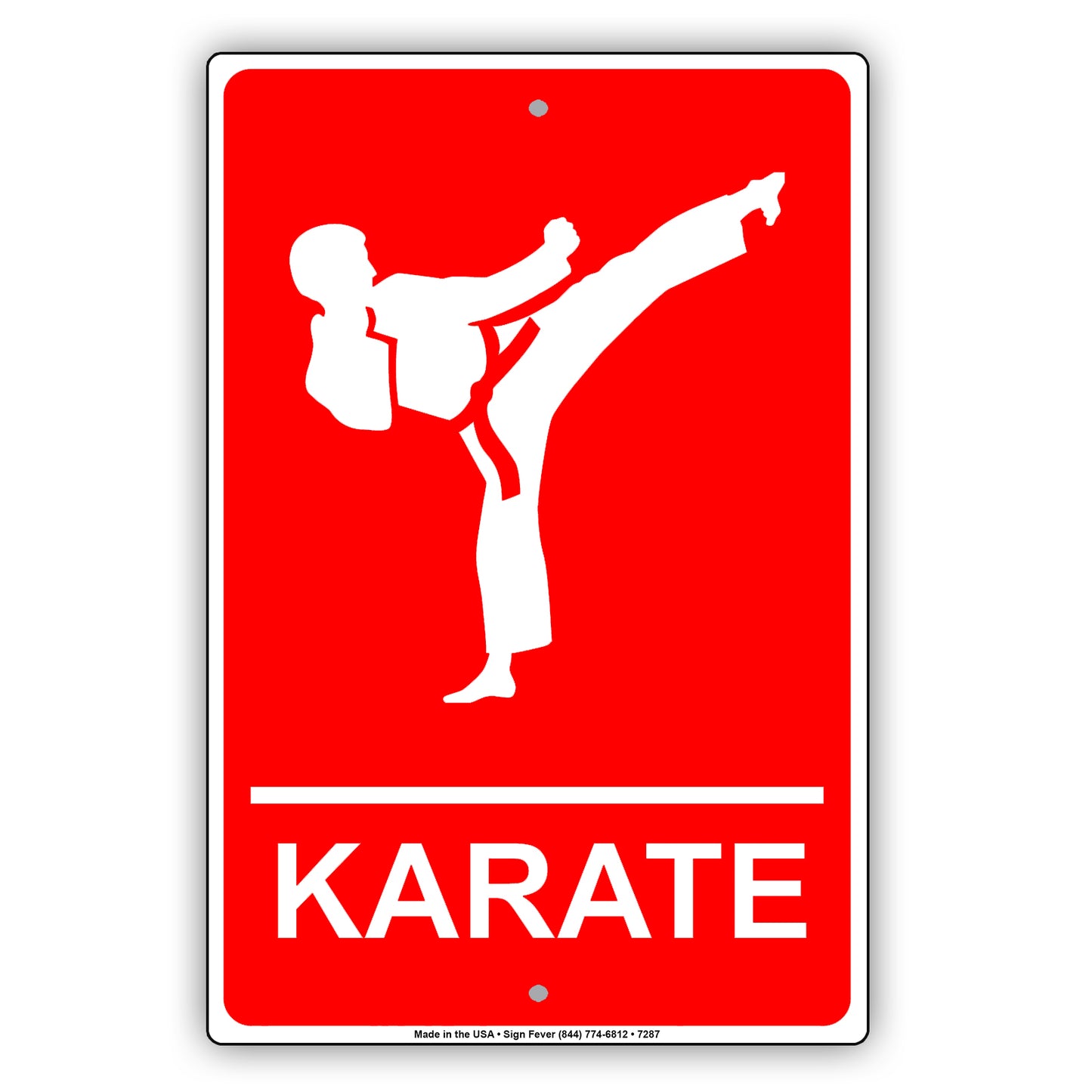 Karate Martial Arts Kung Fu Training Club Aluminum Metal Sign Plate