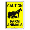 Caution Farm Animals Field Agricultural Area Aluminum Metal Sign Plate