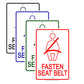 Fasten Seat Belt Life Safety Security Aluminum Metal Sign Plate
