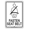 Fasten Seat Belt Life Safety Security Aluminum Metal Sign Plate