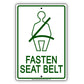 Fasten Seat Belt Life Safety Security Aluminum Metal Sign Plate