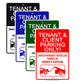 Tenant & Client Parking Only! Unauthorized Vehicles Towed At Owner's Expense Aluminum Metal Sign Plate
