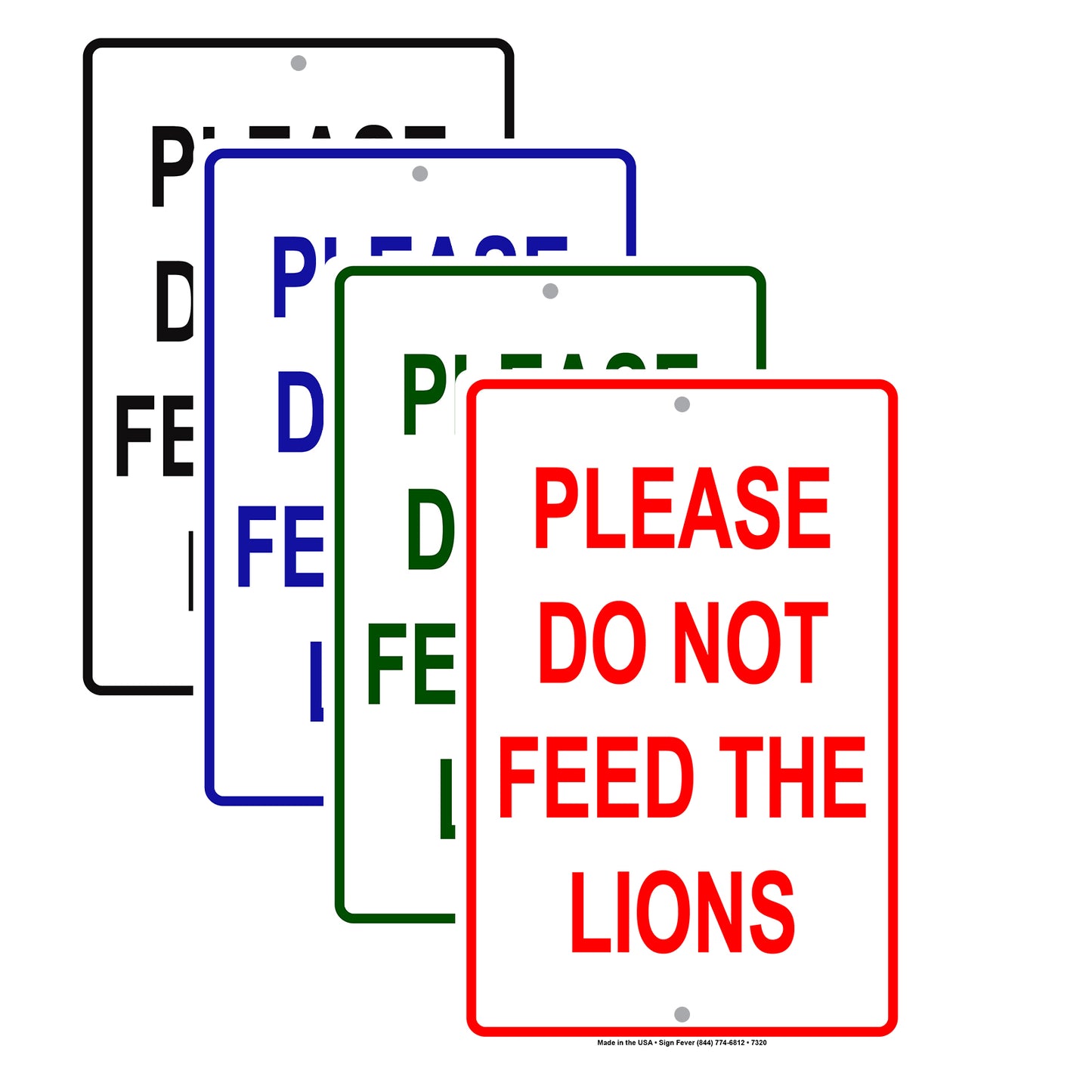 Please Do Not Feed The Lions Safety Danger Warning Alert Notice Aluminum Metal Sign Plate