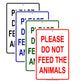 Please Do Not Feed The Animals Safety Warning Notice Aluminum Metal Sign Plate