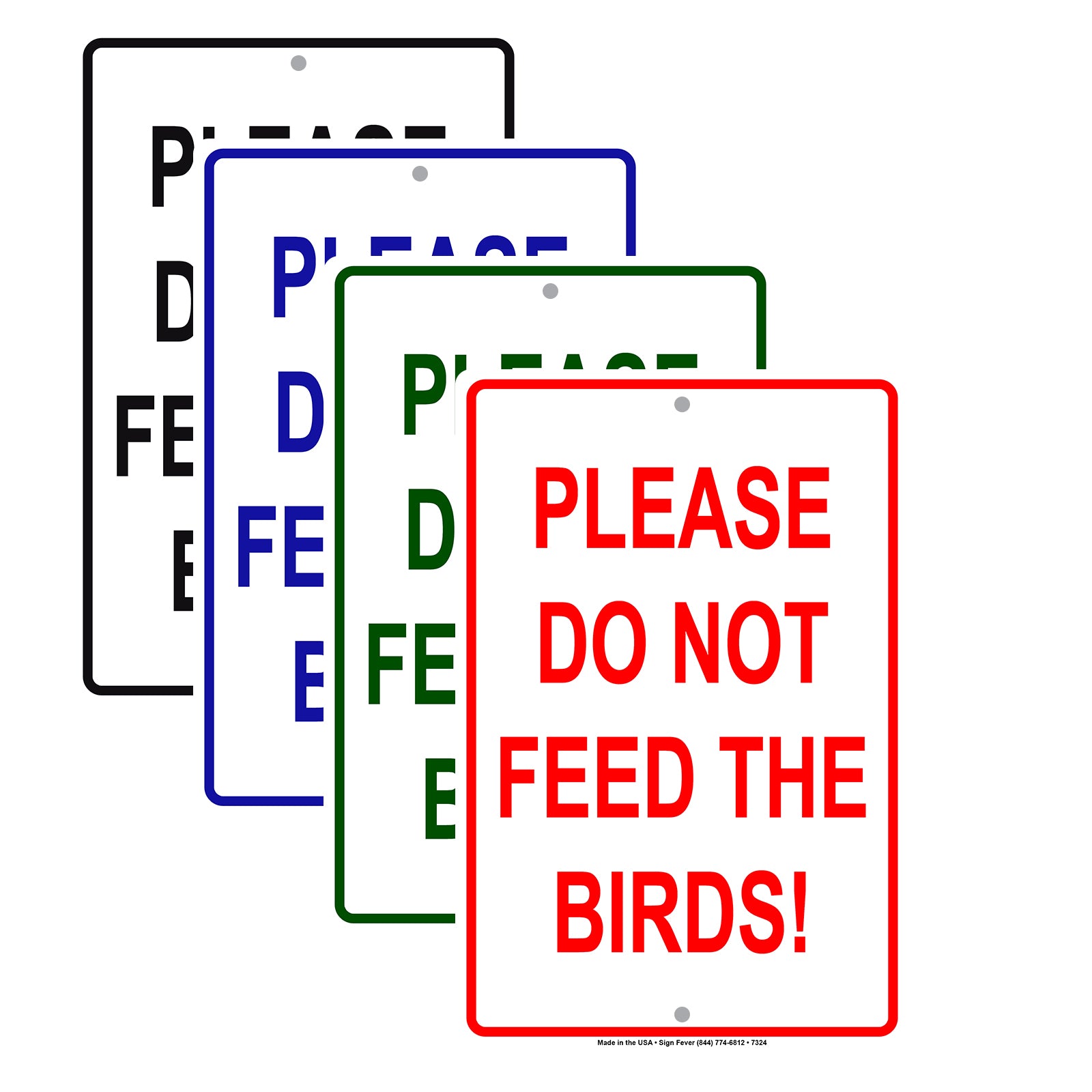 Please Do Not Feed The Birds Restricted Prohibited Notice Aluminum Metal Sign Plate