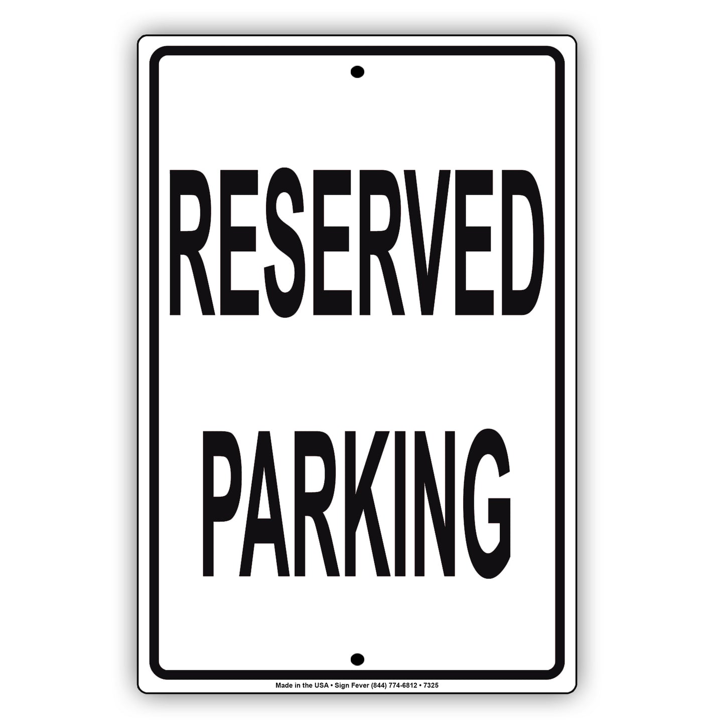 Reserved Parking Private Property Novelty Notice Aluminum Metal Sign Plate