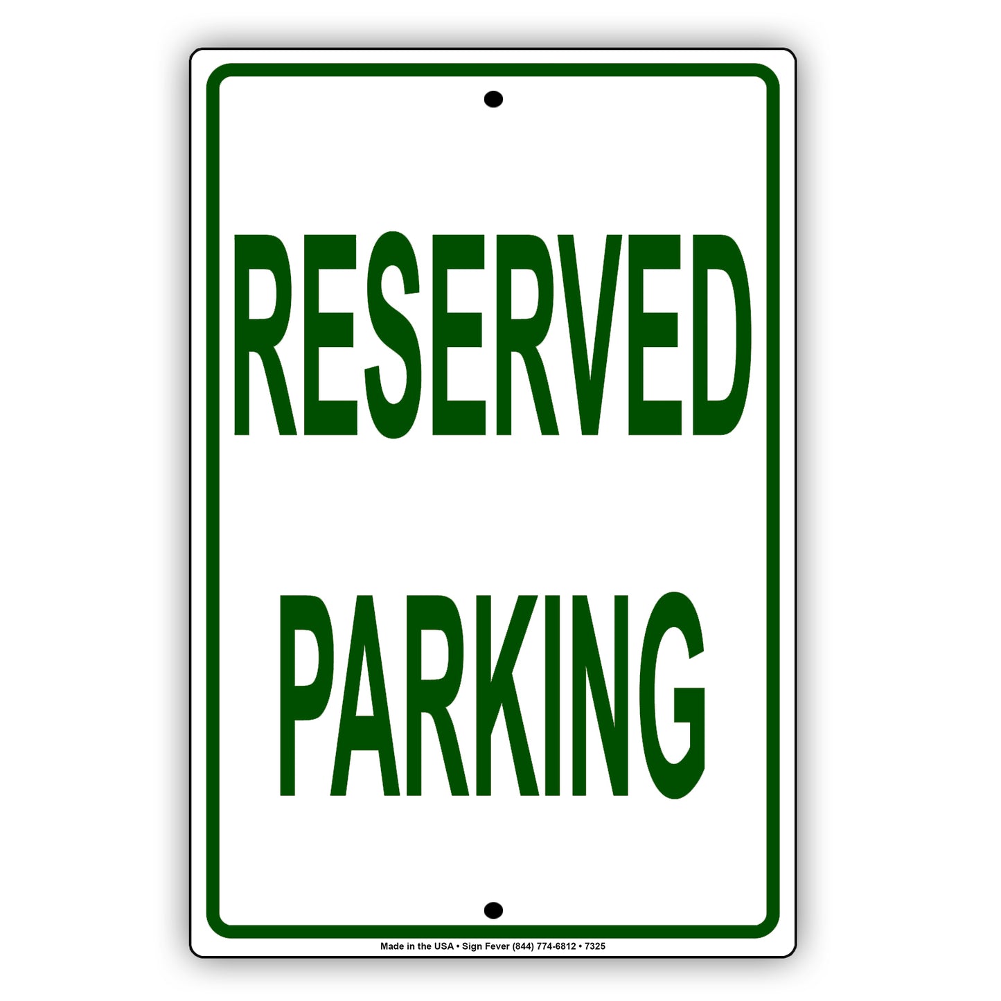 Reserved Parking Private Property Novelty Notice Aluminum Metal Sign Plate