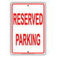 Reserved Parking Private Property Novelty Notice Aluminum Metal Sign Plate