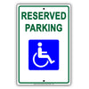 Reserved Parking For Handicap All Others Will Be Towed Aluminum Metal Sign Plate