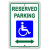Reserved Parking For Handicap With Arrow All Others Will Be Towed Aluminum Metal Sign Plate