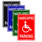 Handicapped Reserve Parking Disable Person Aluminum Metal Sign Plate