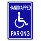 Handicapped Reserve Parking Disable Person Aluminum Metal Sign Plate