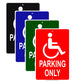Handicap Parking Only All Others Will Be Towed For Violation Aluminum Metal Sign Plate