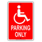 Handicap Parking Only All Others Will Be Towed For Violation Aluminum Metal Sign Plate