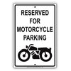 Reserved For Motorcycle Parking All Others Will Be Towed Aluminum Metal Sign Plate