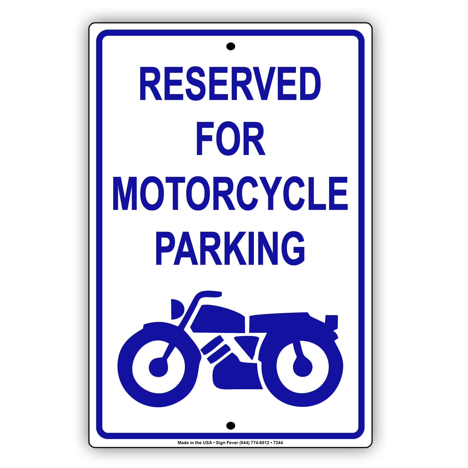 Reserved For Motorcycle Parking All Others Will Be Towed Aluminum Metal Sign Plate