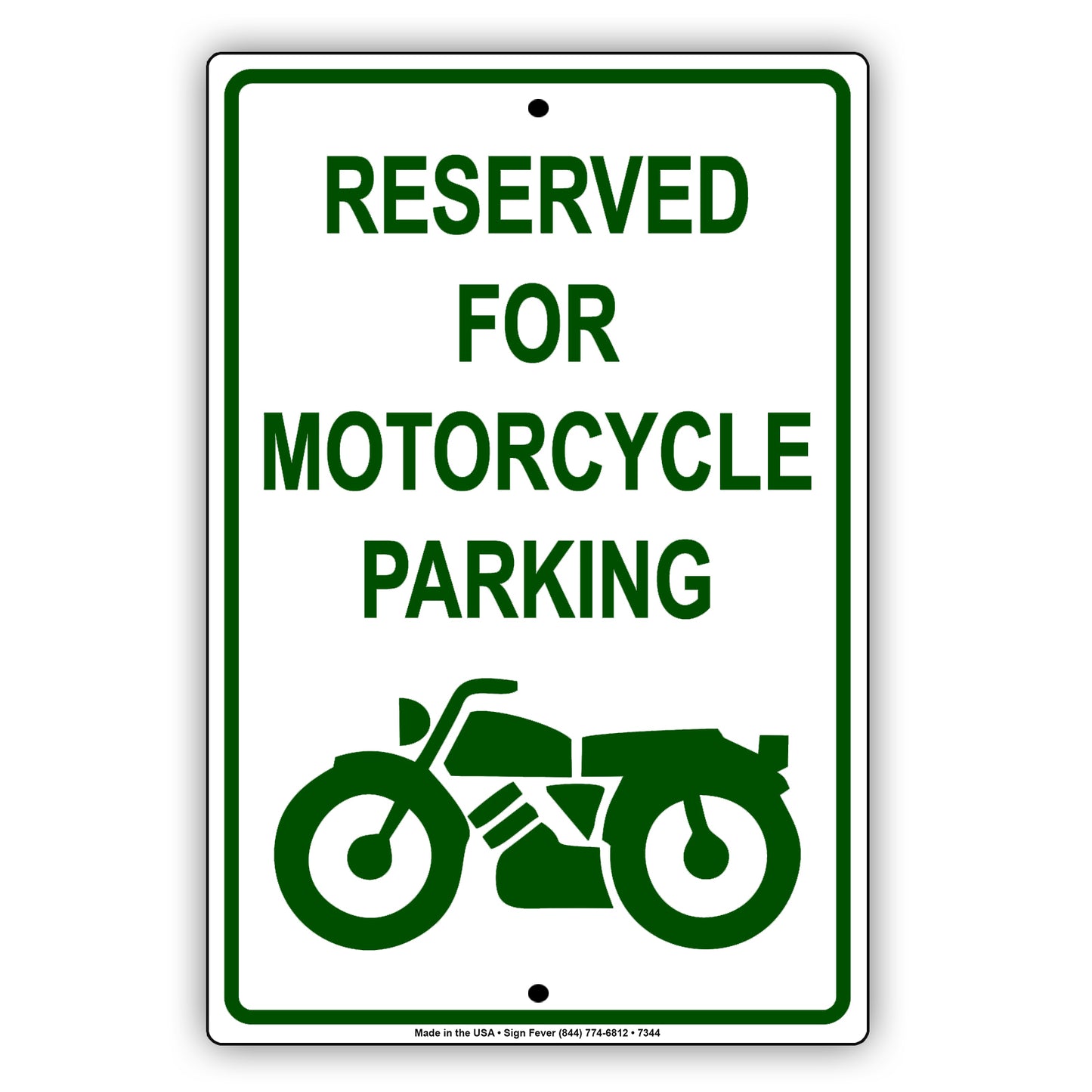 Reserved For Motorcycle Parking All Others Will Be Towed Aluminum Metal Sign Plate