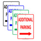 Additional Parking With Right Arrow Behind Building Aluminum Metal Sign Plate