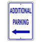 Additional Parking Aluminum Decor Garage Sign