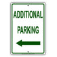 Additional Parking Aluminum Decor Garage Sign