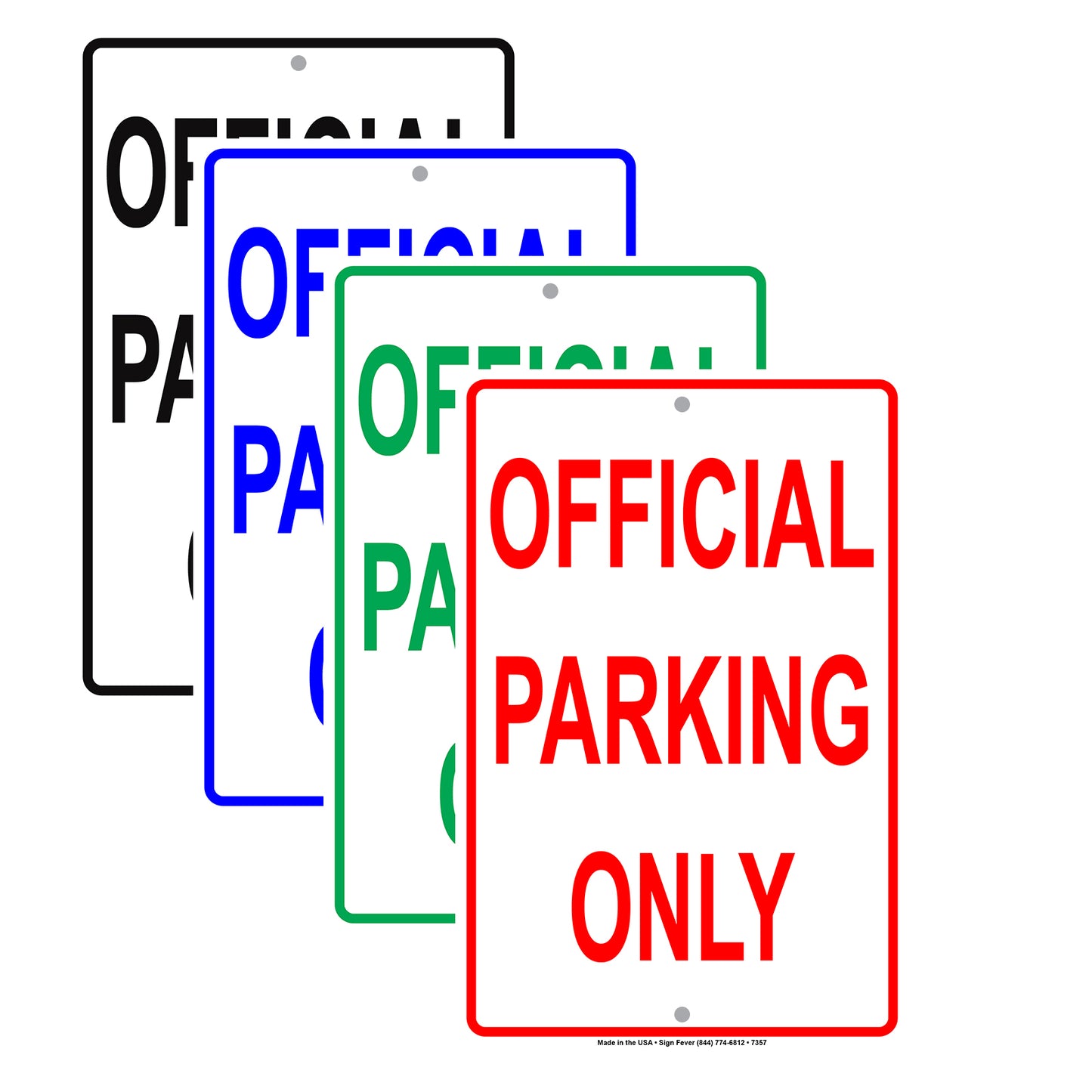Official Parking Only Reserved Private Property Aluminum Metal Sign Plate