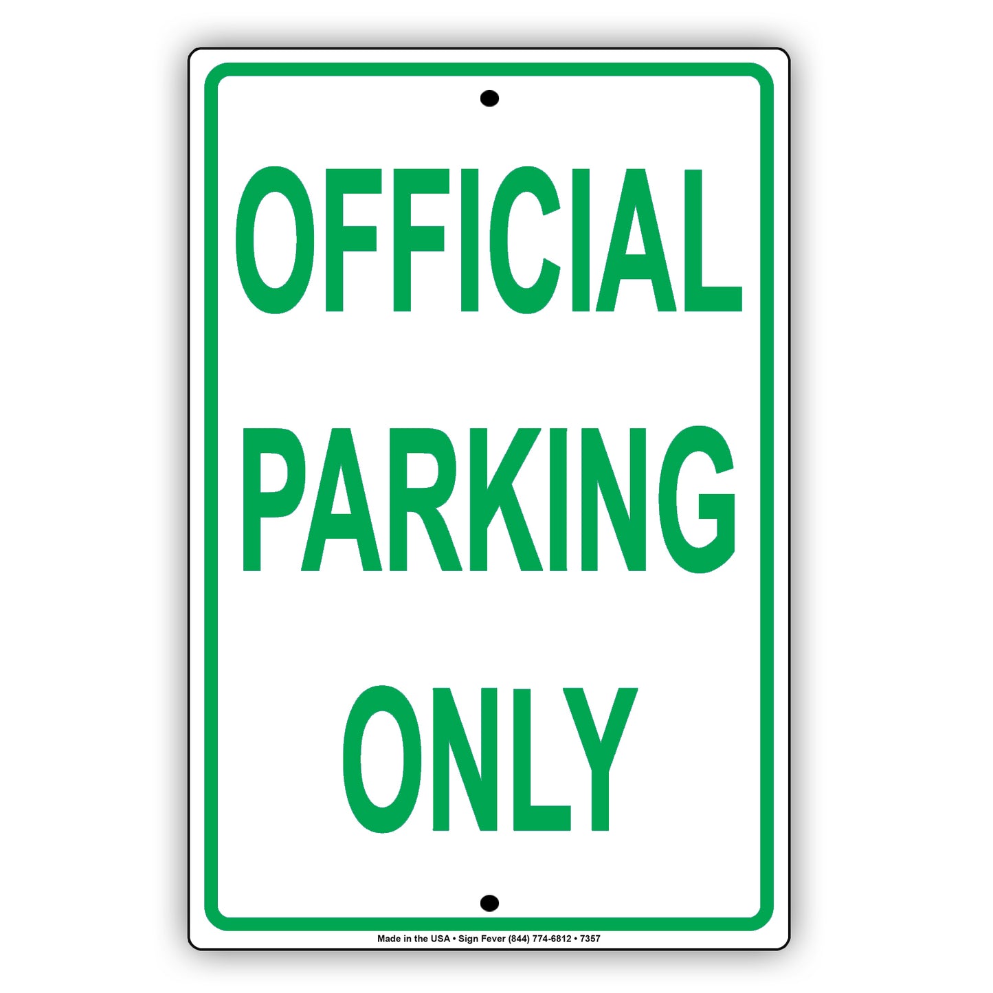 Official Parking Only Reserved Private Property Aluminum Metal Sign Plate