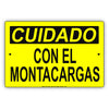 Caution Con El Montacargas Safety Alert Notice Aluminum Metal Sign Plate