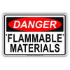 Danger Flammable Materials Restriction Strictly Prohibited Alert Notice Aluminum Metal Sign Plate