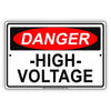 Danger High Voltage Restriction Strictly Prohibited Alert Notice Aluminum Metal Sign Plate