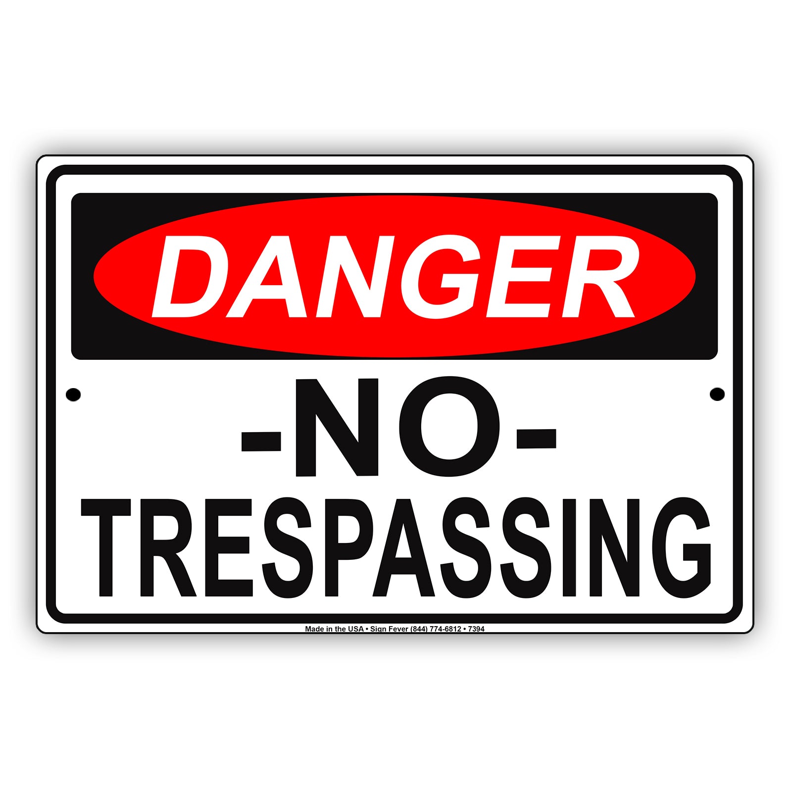 Danger No Trespassing Restriction Strictly Prohibited Alert Notice Aluminum Metal Sign Plate