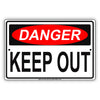 Danger Keep Out Clearance Do Not Enter Restriction Alert Notice Aluminum Metal Sign Plate