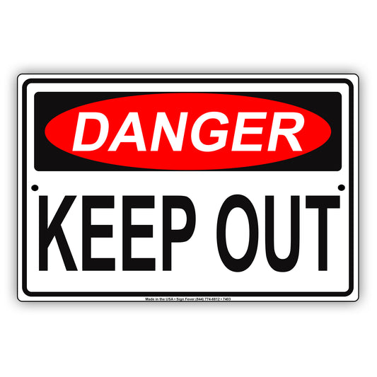 Danger Keep Out Clearance Do Not Enter Restriction Alert Notice Aluminum Metal Sign Plate