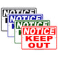 Notice Keep Out Danger Reserved Area Do Not Park Notice Aluminum Metal Sign Plate