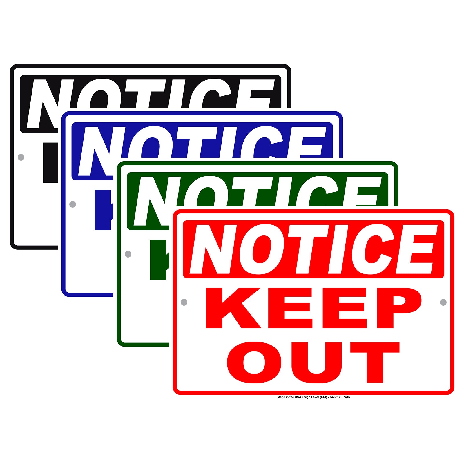 Notice Keep Out Danger Reserved Area Do Not Park Notice Aluminum Metal Sign Plate