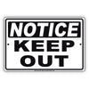 Notice Keep Out Danger Reserved Area Do Not Park Notice Aluminum Metal Sign Plate