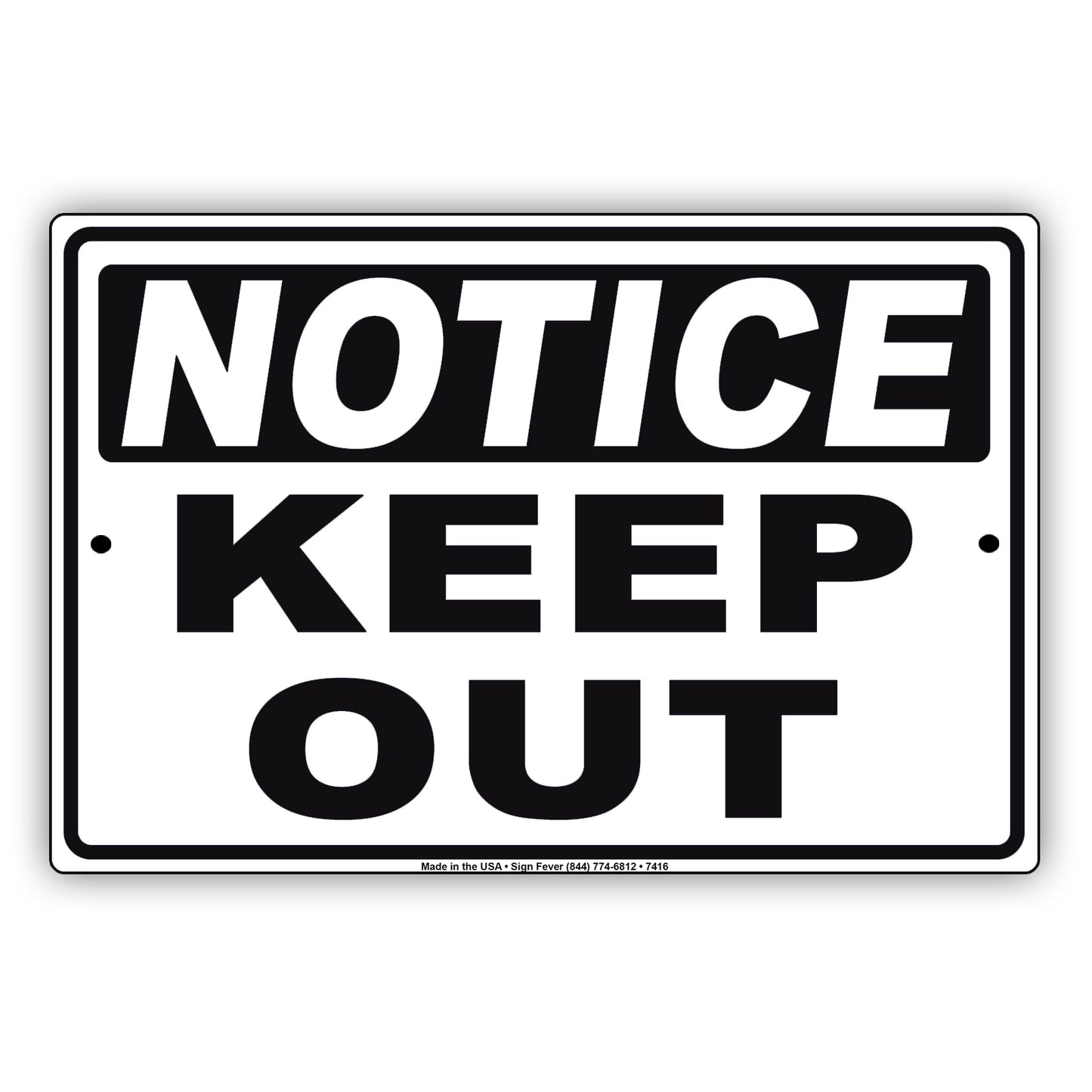 Notice Keep Out Danger Reserved Area Do Not Park Notice Aluminum Metal Sign Plate