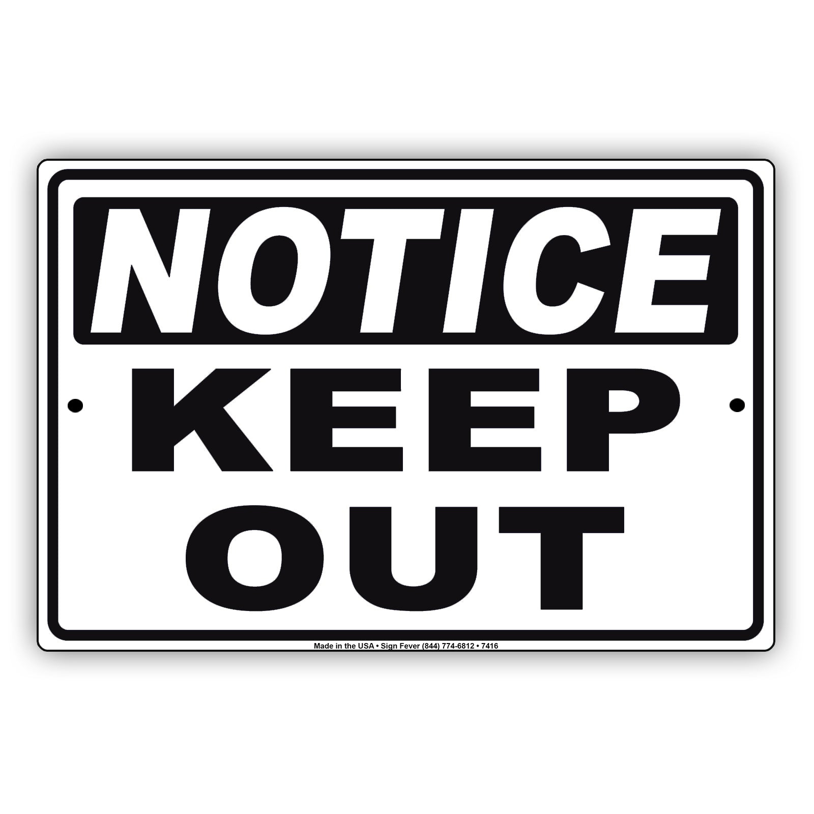 Notice Keep Out Danger Reserved Area Do Not Park Notice Aluminum Metal Sign Plate