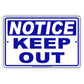 Notice Keep Out Danger Reserved Area Do Not Park Notice Aluminum Metal Sign Plate